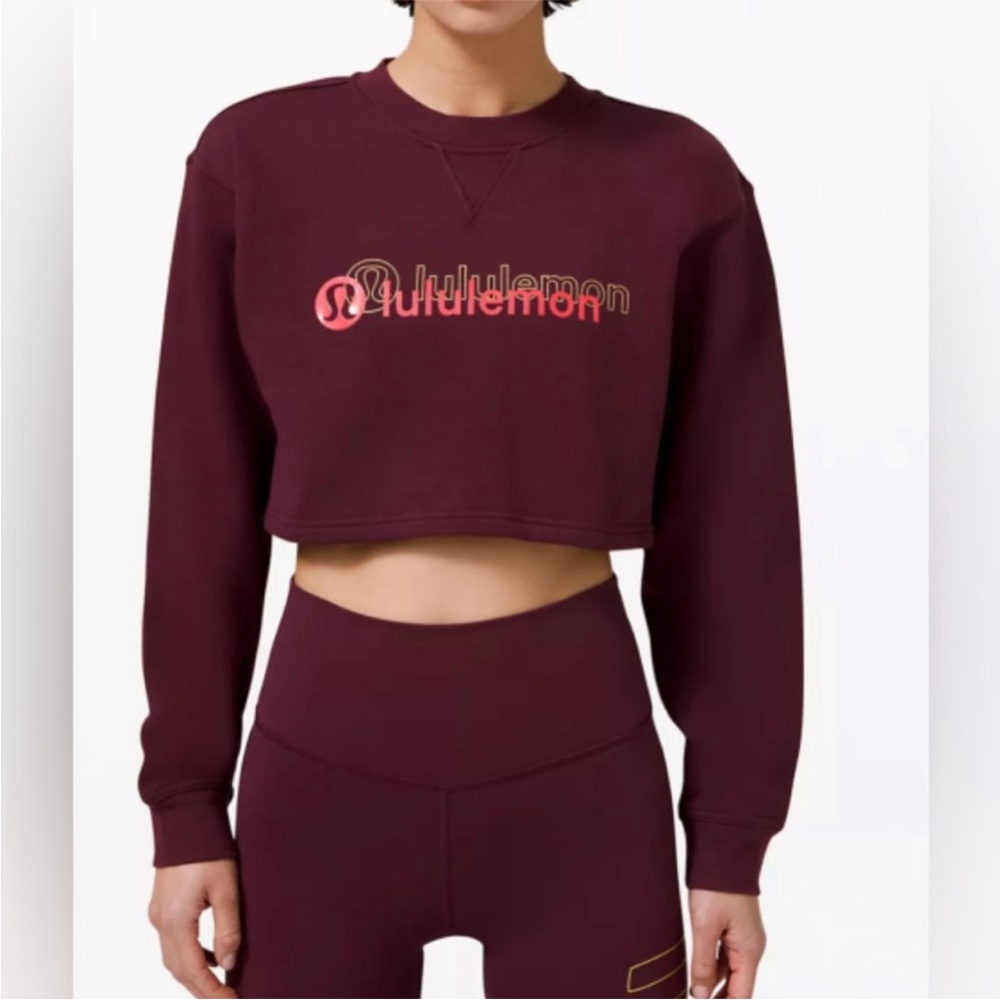 Lululemon All Yours Cropped Crew Pullover Lunar‎ New Year Limited Ed s8 🌙